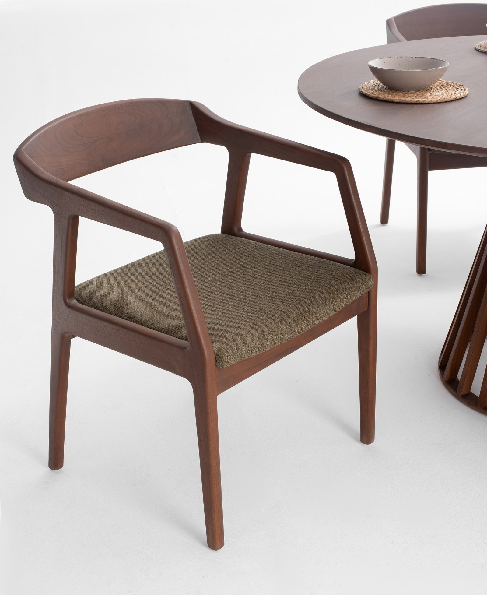 BELLAGIO WALNUT TABLE  &HENDRY WALNUT CHAIR Thumbnail